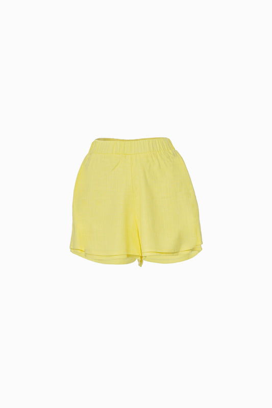 Amara Linen Yellow Shorts