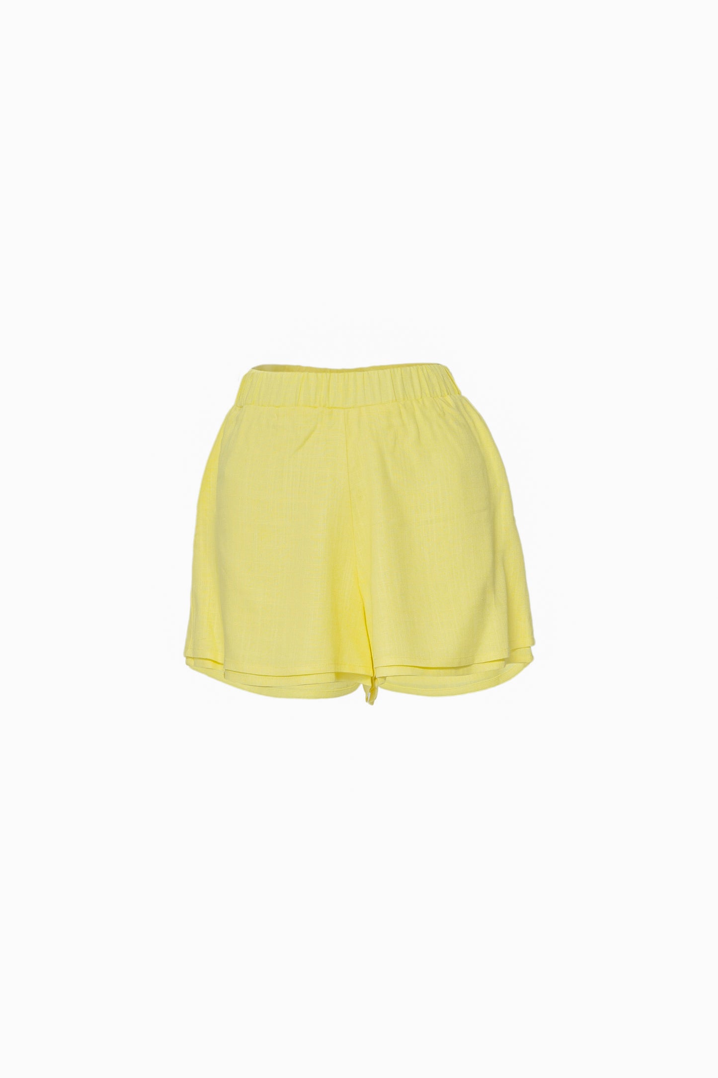 Amara Linen Yellow Shorts