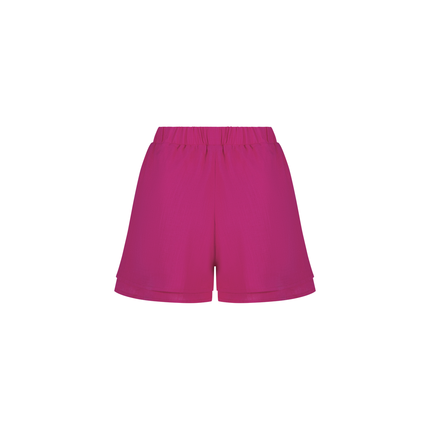 Amara Linen Fuchsia Shorts
