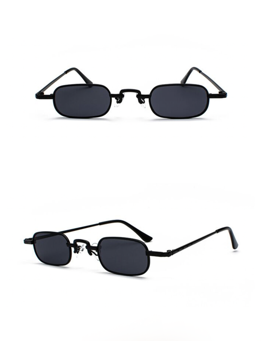 Echo All Black Rectangular Sunglasses