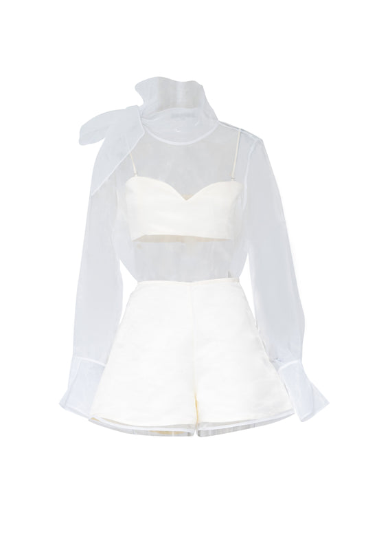 Eve Organza Set White Blouse