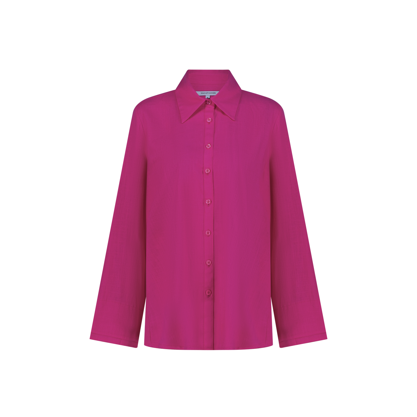 Amara Linen Fuchsia Shirt